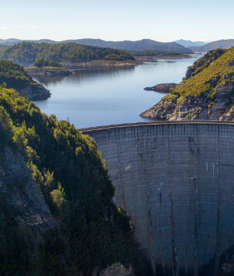 A water catchment dam