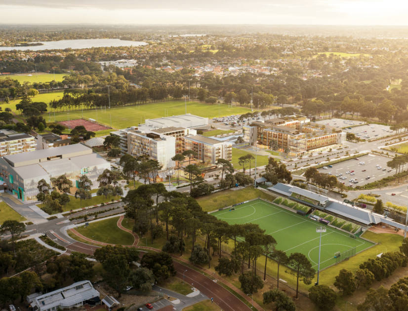 Aerial view of Curtin Exchange campus