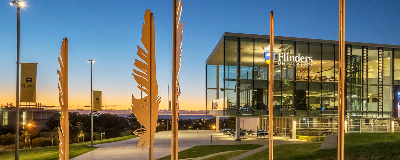 The Flinders University building